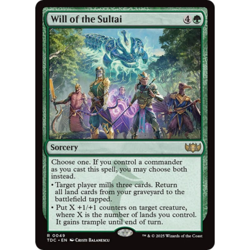 Will of the Sultai | Tarkir: Dragonstorm Commander