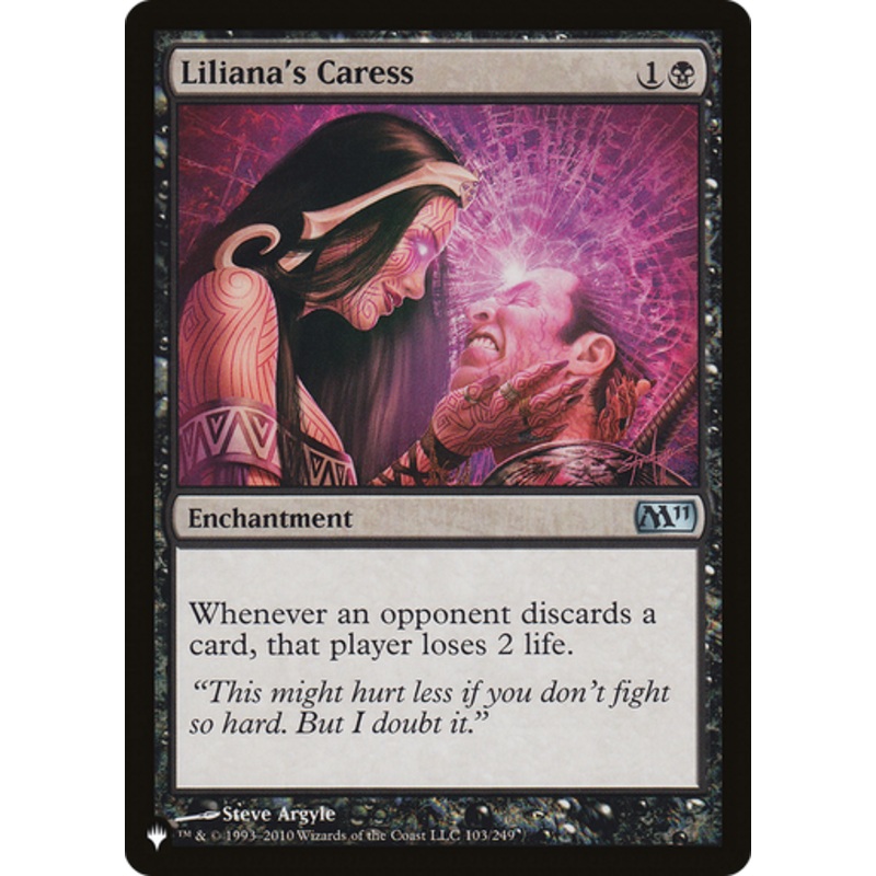 Liliana's Caress (The List Reprint) | Magic 2011 Core Set