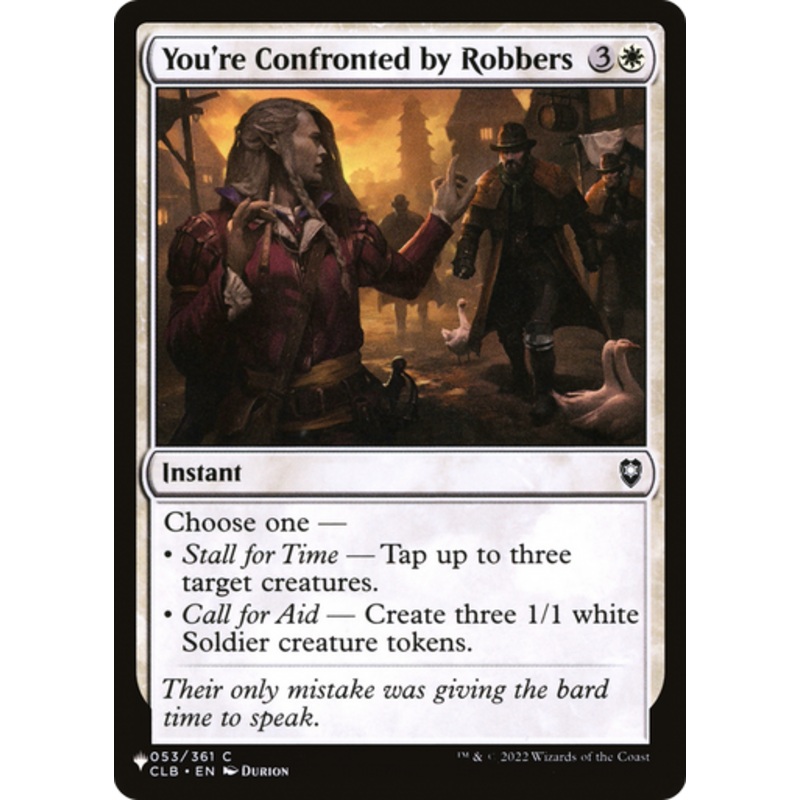 You're Confronted by Robbers (The List Reprint) | Commander Legends: Battle for Baldur's Gate