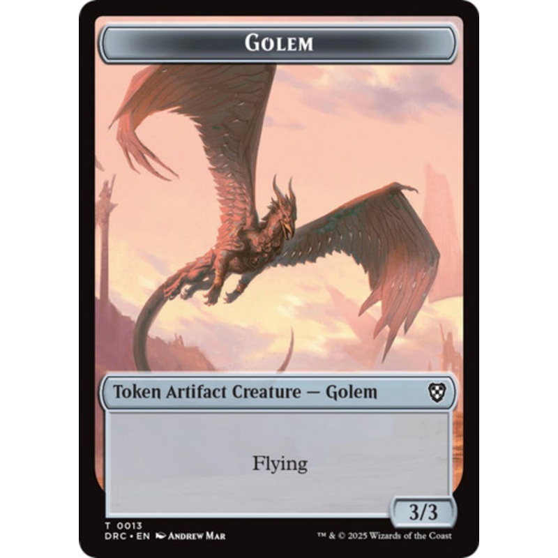 Aetherdrift Commander - Golem (#13) Token | Aetherdrift Commander