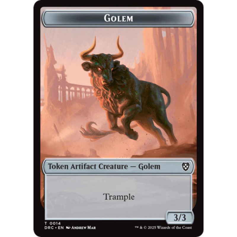 Aetherdrift Commander - Golem (#14) Token | Aetherdrift Commander