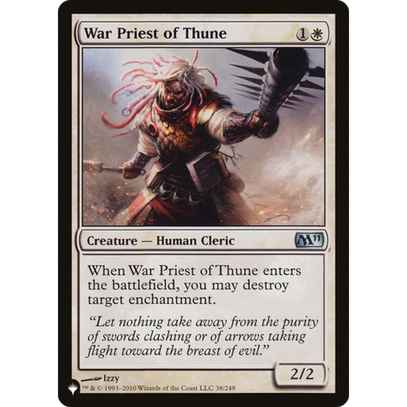 War Priest of Thune (The List Reprint) | Magic 2011 Core Set