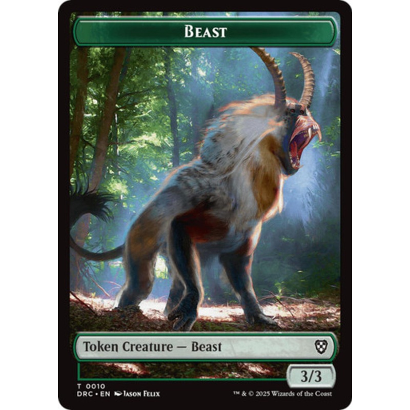 Aetherdrift Commander - Beast (#10) Token (Foil) | Aetherdrift Commander