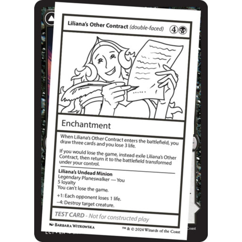 Liliana's Other Contract // Liliana's Undead Minion (Playtest Card - Mystery Booster 2) | Mystery Booster 2