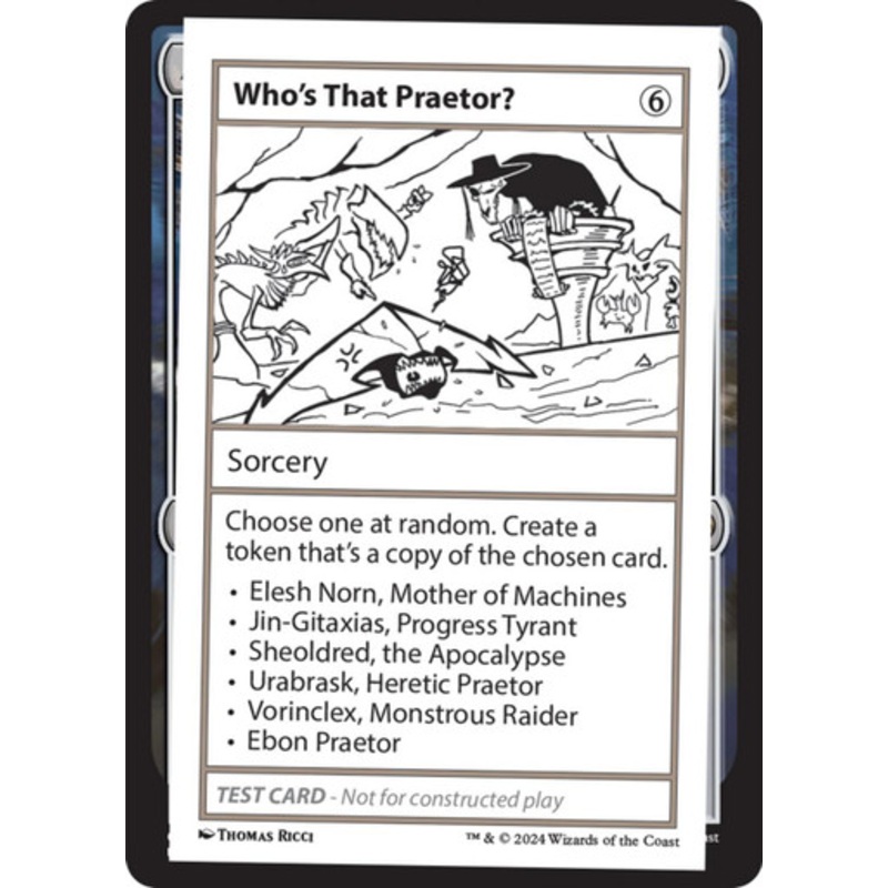 Who's That Praetor? (Playtest Card - Mystery Booster 2) | Mystery Booster 2