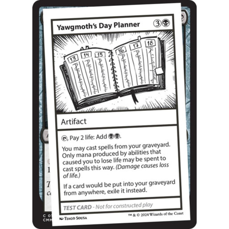Yawgmoth's Day Planner (Playtest Card - Mystery Booster 2)