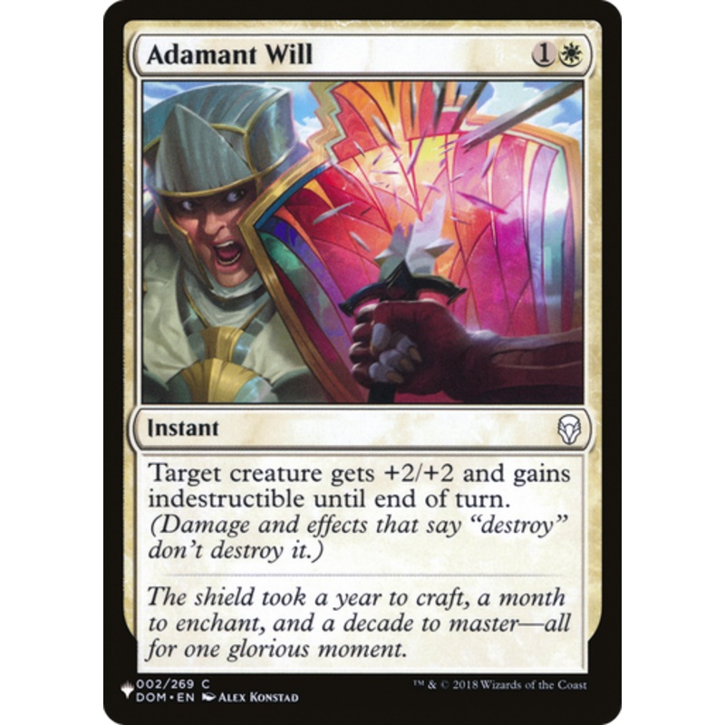 Adamant Will (The List Reprint) | Dominaria