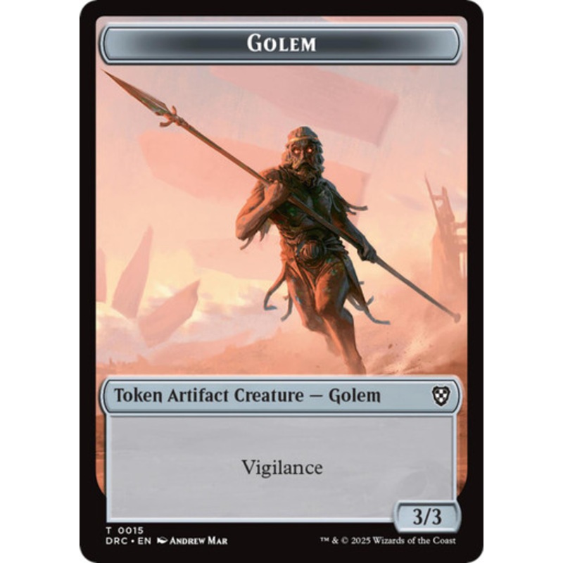 Aetherdrift Commander - Golem (#15) Token (Foil) | Aetherdrift Commander