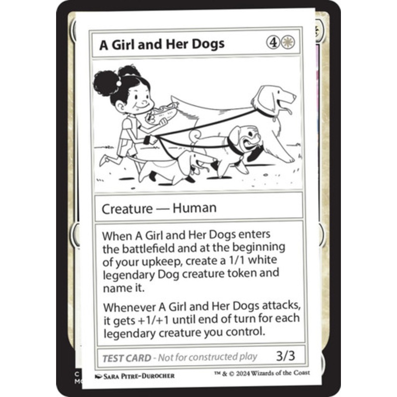 A Girl and Her Dogs (Playtest Card - Mystery Booster 2) | Mystery Booster 2