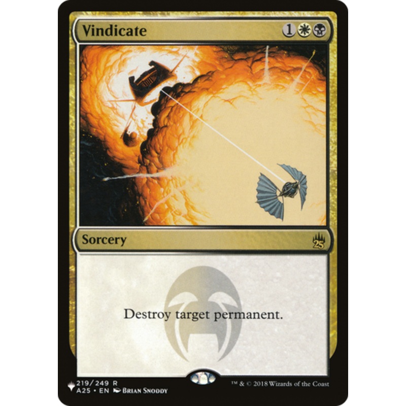 Vindicate (The List Reprint) | Masters 25
