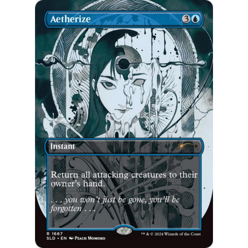 Aetherize (Borderless Art) (Secret Lair - Peach Momoko) | Secret Lair Drops