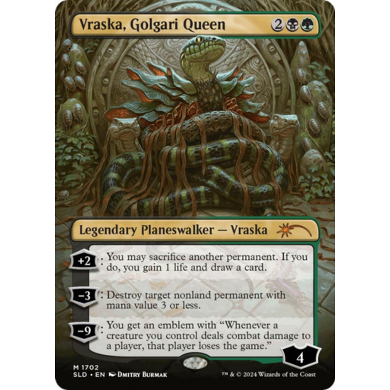 Vraska, Golgari Queen (Borderless Art) (Secret Lair - Showcase: Bloomburrow) | Secret Lair Drops