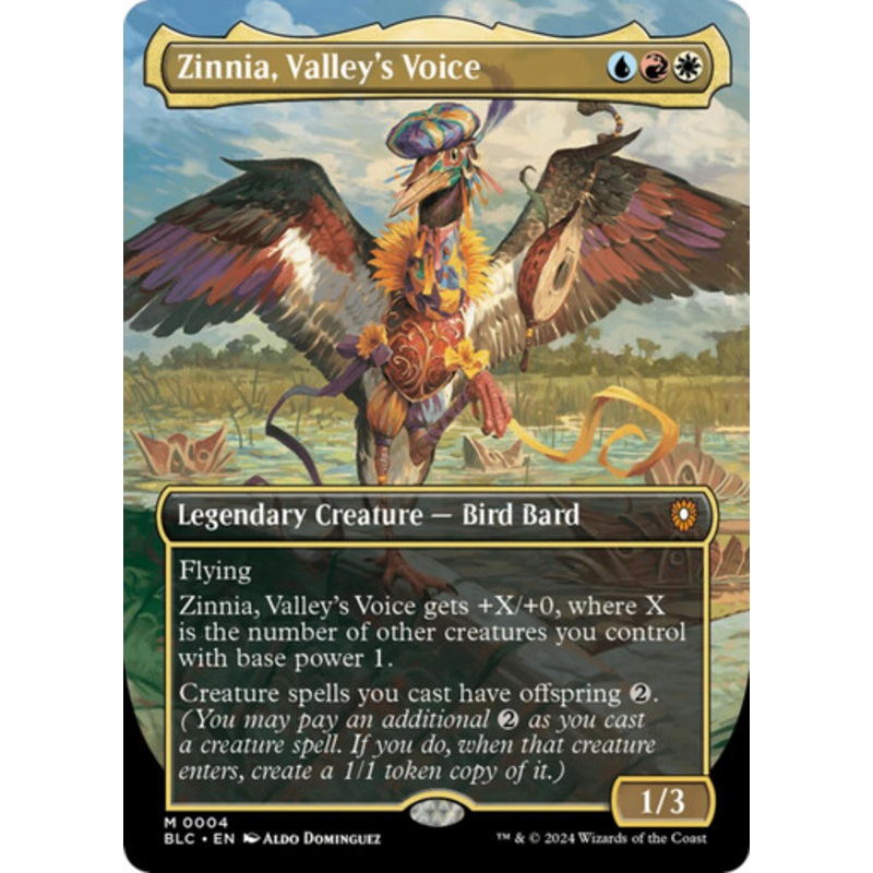 Zinnia, Valley's Voice (Borderless Foil) | Bloomburrow Commander
