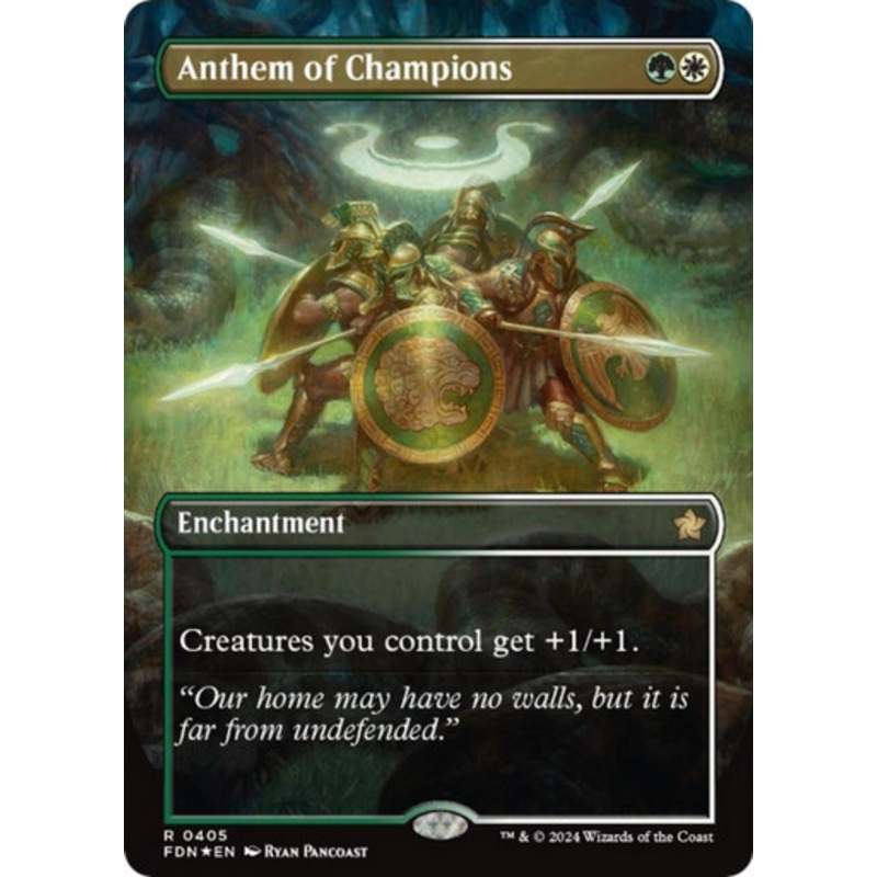 Anthem of Champions (Borderless Mana Foil) | Foundations