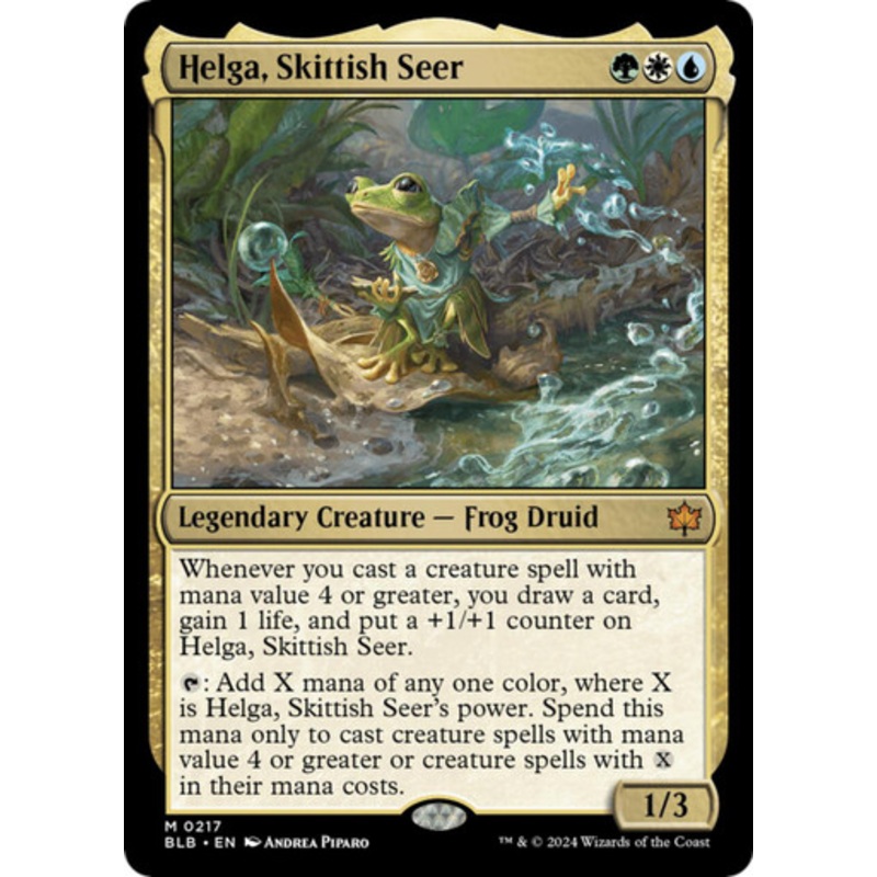 Helga, Skittish Seer (Foil) | Bloomburrow