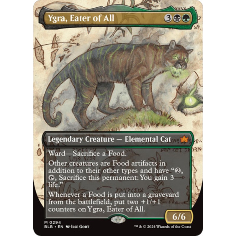 Ygra, Eater of All (#294) (Borderless Foil) | Bloomburrow