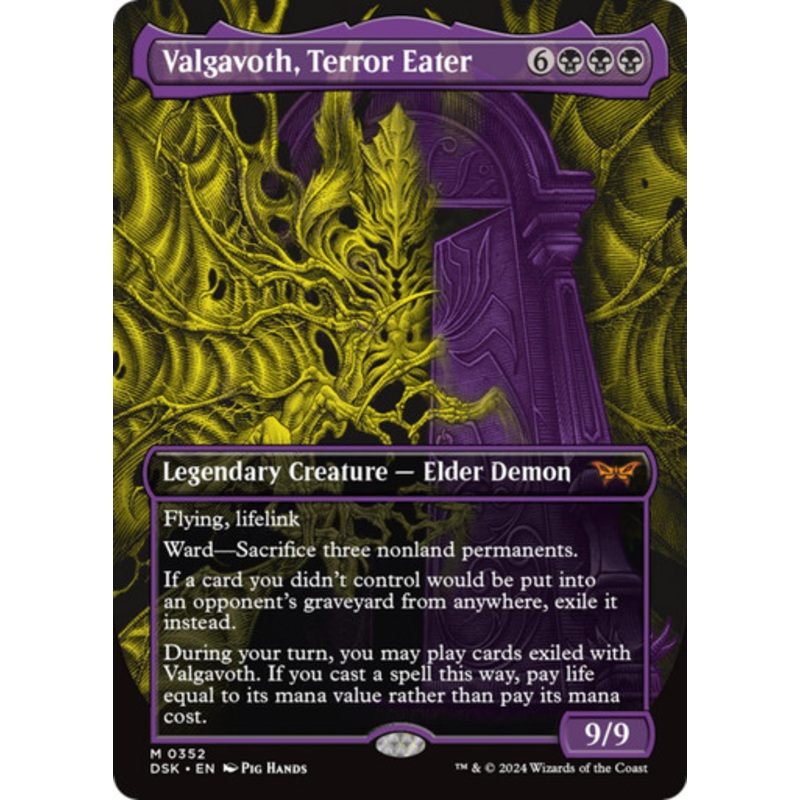 Valgavoth, Terror Eater (Borderless Art) | Duskmourn: House of Horror
