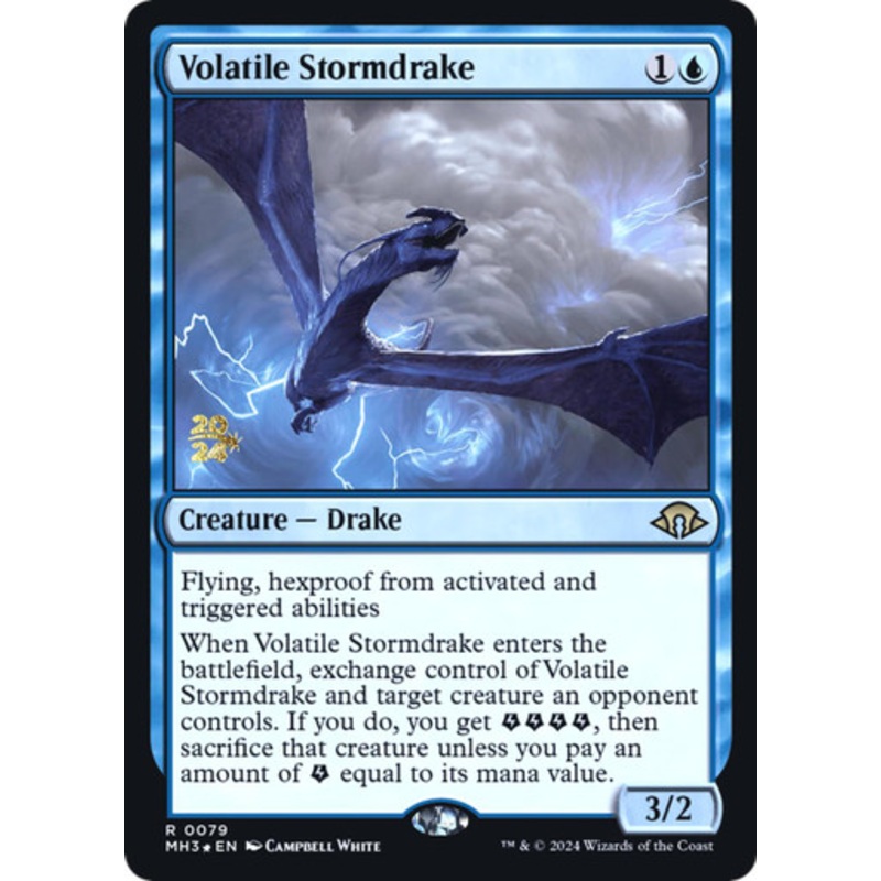 Volatile Stormdrake (Prerelease Foil) | Modern Horizons 3
