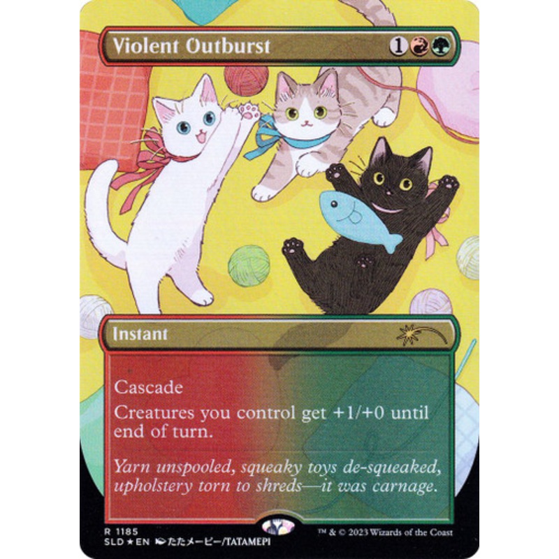 Violent Outburst (Foil) (Secret Lair - Look at the Kitties) | Secret Lair Drops