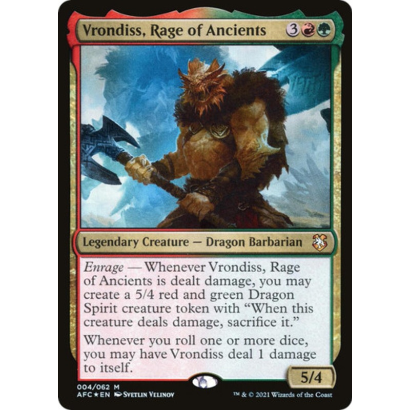Vrondiss, Rage of Ancients (Etched Foil Display Commander) | Adventures in the Forgotten Realms Commander