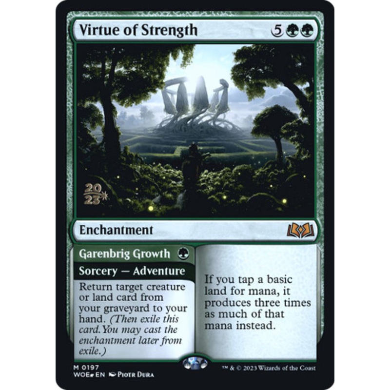Virtue of Strength (Prerelease Foil) | Wilds of Eldraine