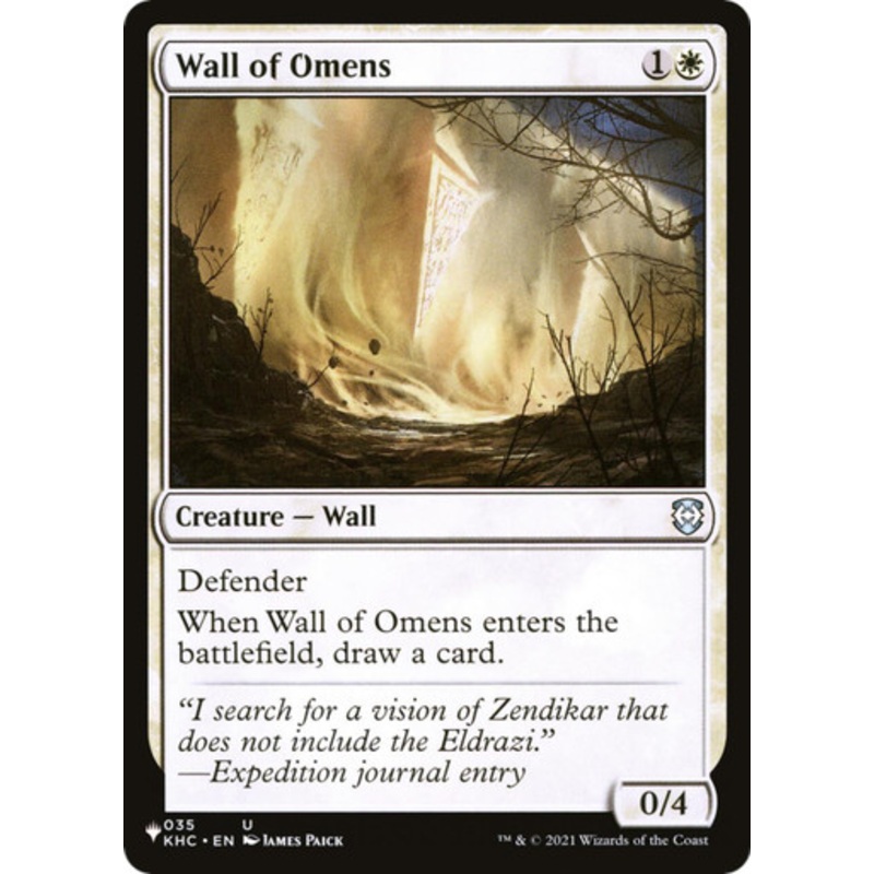 Wall of Omens (The List Reprint)
