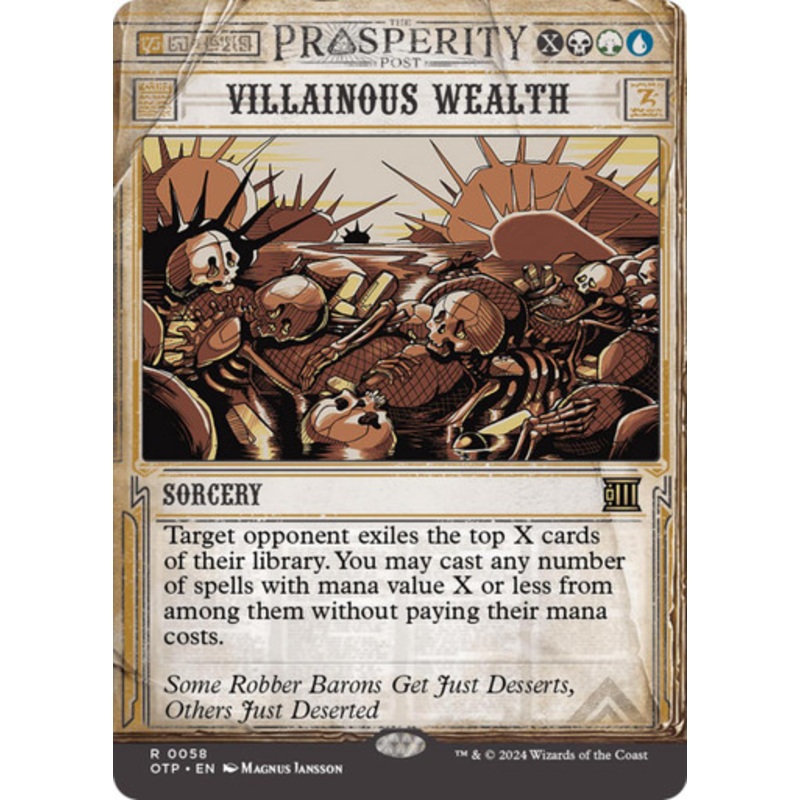Villainous Wealth (Breaking News) (Foil) | Outlaws of Thunder Junction - Breaking News