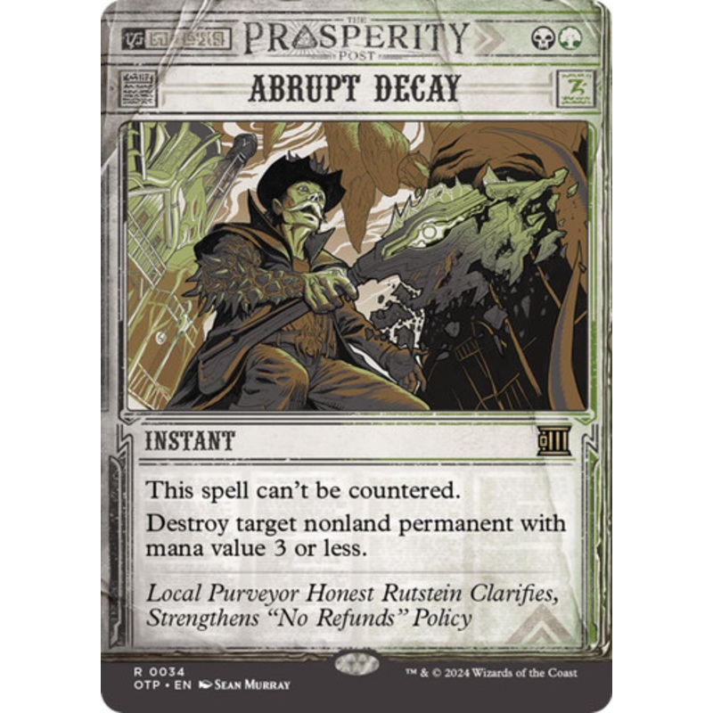Abrupt Decay (Breaking News) (Foil) | Outlaws of Thunder Junction - Breaking News