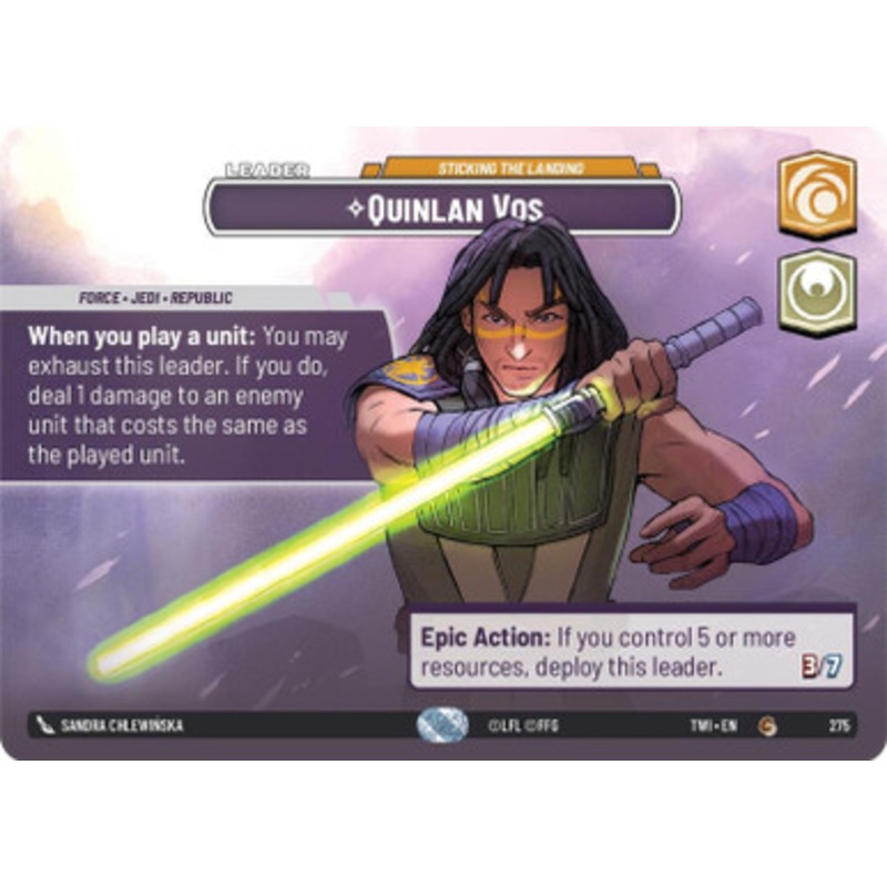 Quinlan Vos, Sticking the Landing (Showcase Frame)
