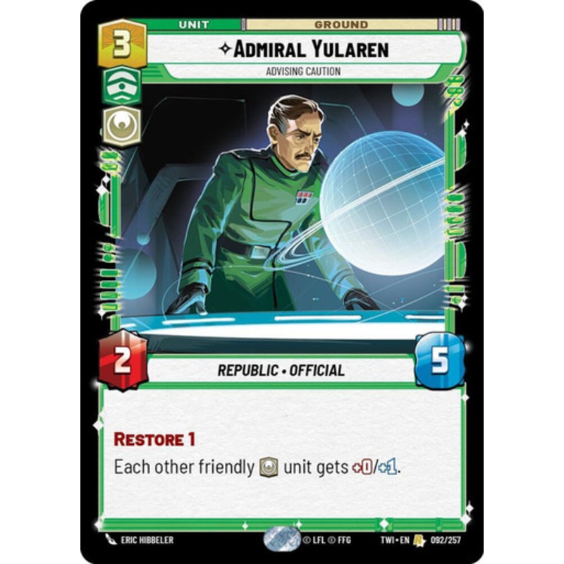 Admiral Yularen, Advising Caution