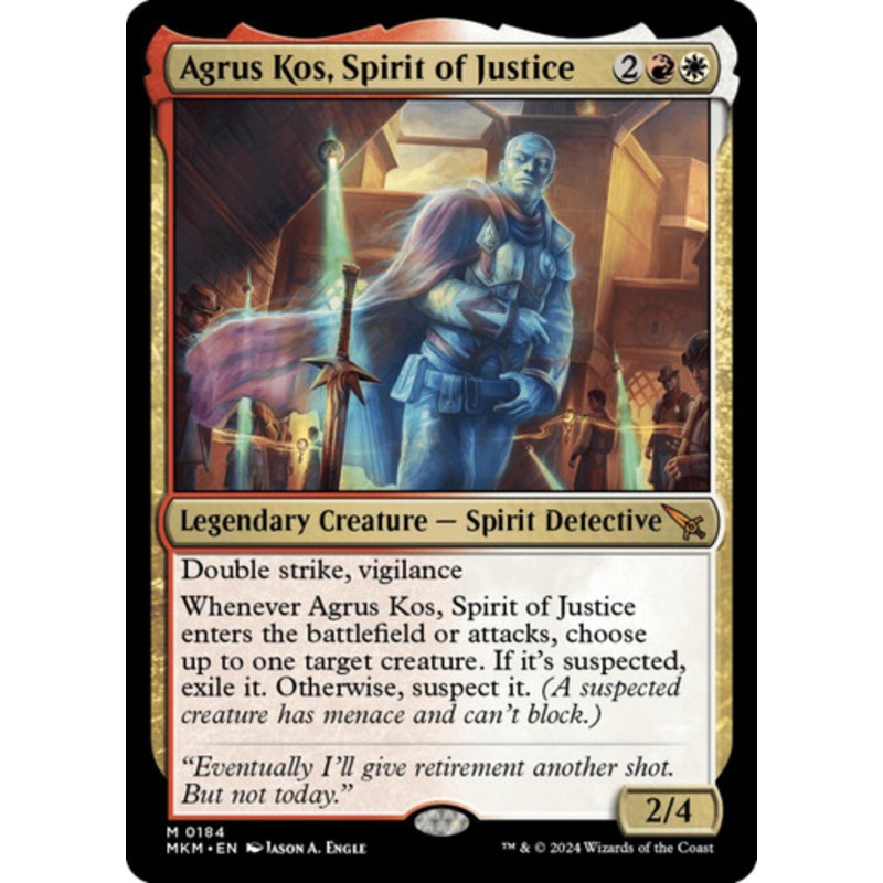 Agrus Kos, Spirit of Justice