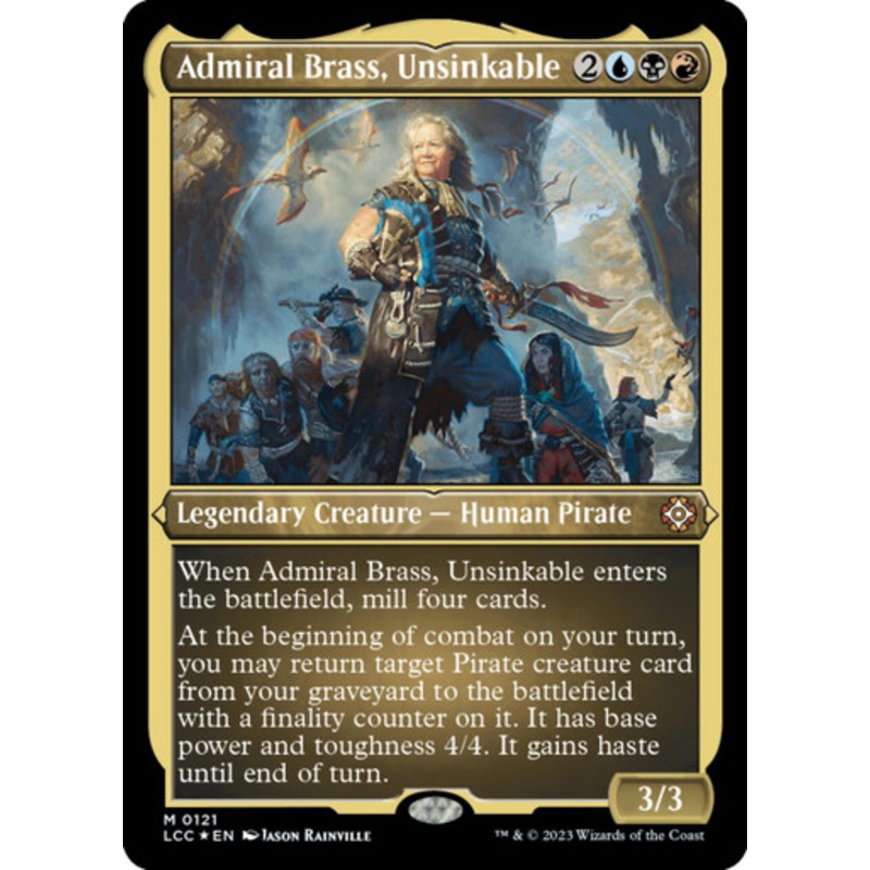 Admiral Brass, Unsinkable (Etched Foil Display Commander) | Lost Caverns of Ixalan Commander