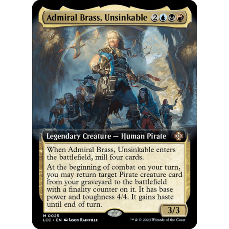 Admiral Brass, Unsinkable (Extended Art) | Lost Caverns of Ixalan Commander