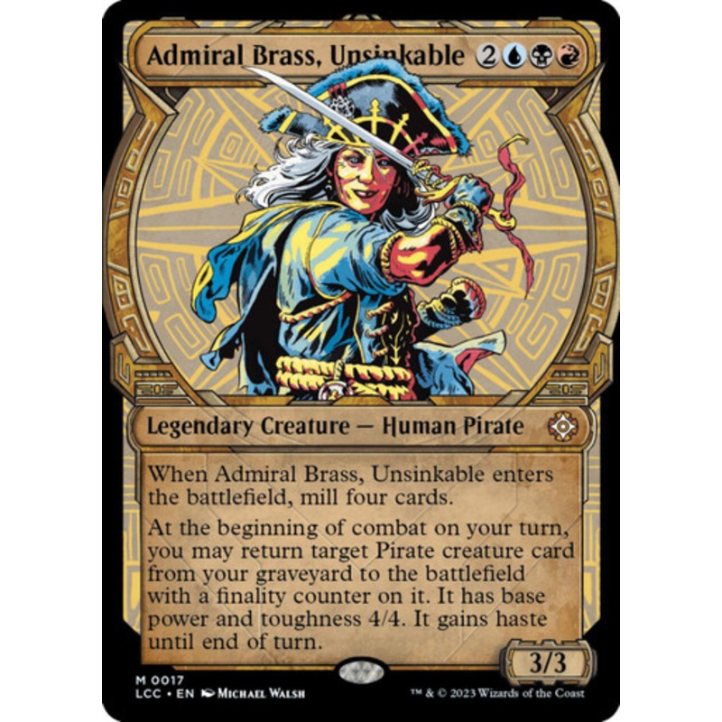 Admiral Brass, Unsinkable (Showcase Frame) | Lost Caverns of Ixalan Commander