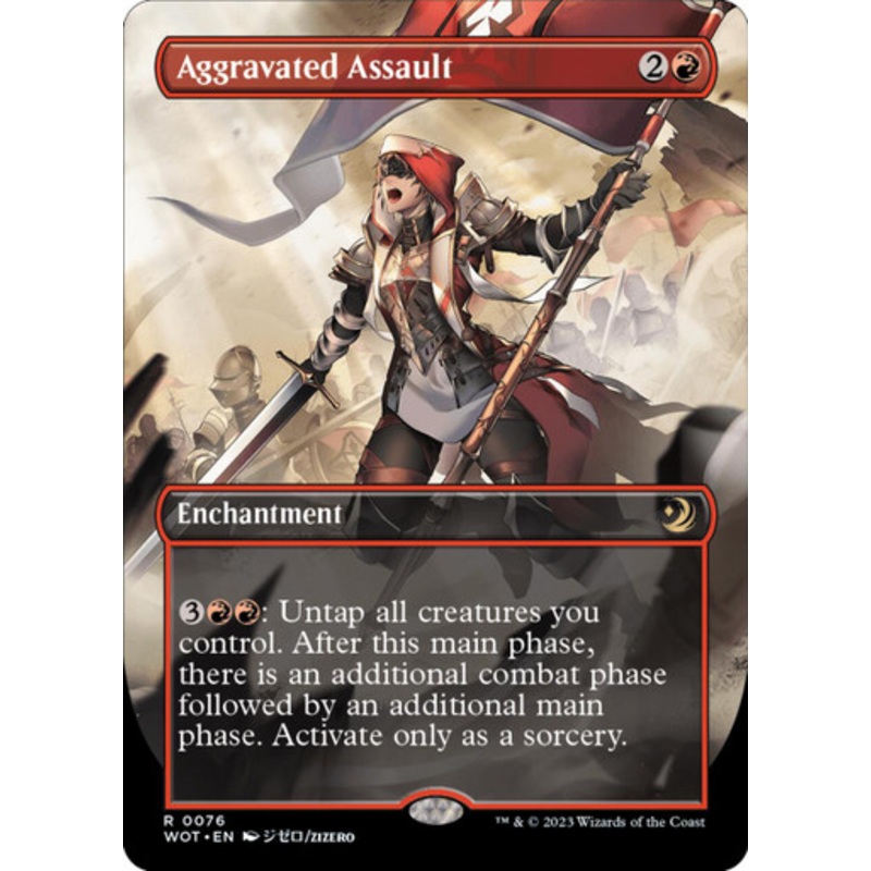 Aggravated Assault (Borderless Art) | Wilds of Eldraine Enchanting Tales