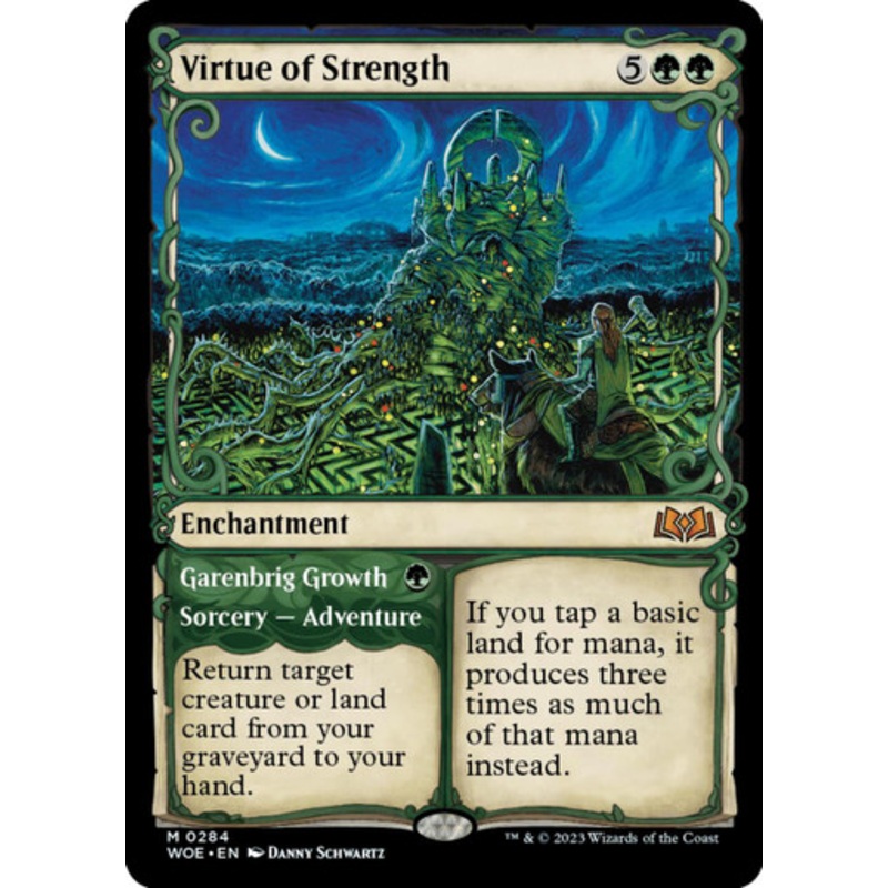 Virtue of Strength (Showcase Frame) | Wilds of Eldraine
