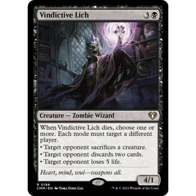 Vindictive Lich (foil) | Commander Masters
