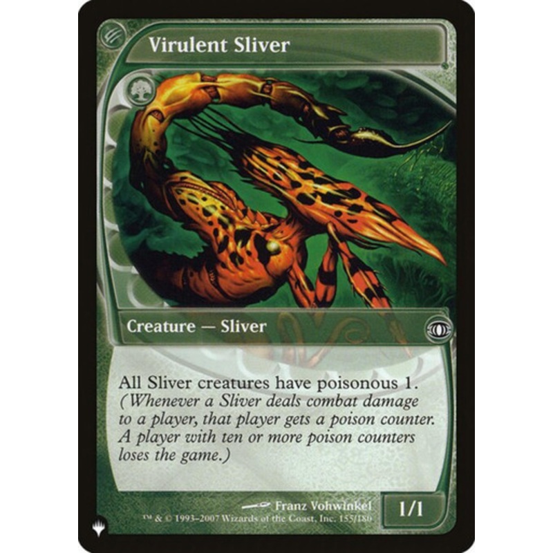 Virulent Sliver (The List Reprint) | Future Sight