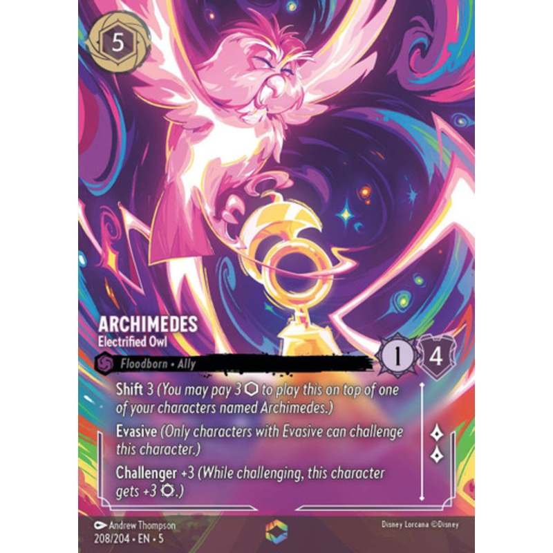 Archimedes - Electrified Owl (Enchanted Rare)