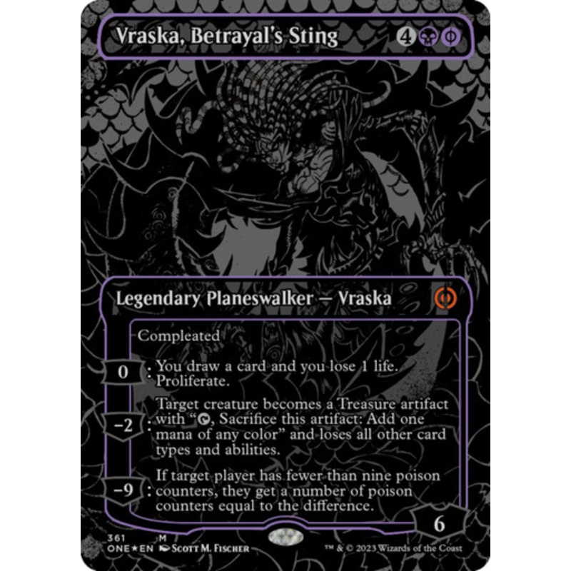 Vraska, Betrayal's Sting (Oil Slick Raised foil) | Phyrexia: All Will Be One