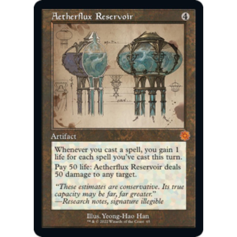 Aetherflux Reservoir (Schematic Art) | The Brothers' War Retro Artifacts