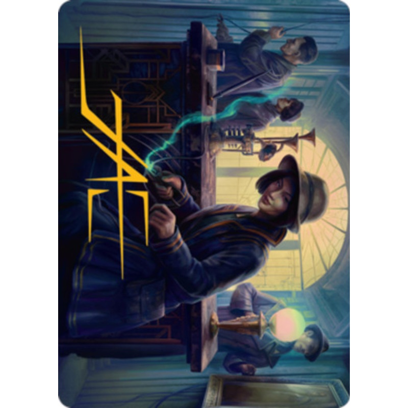 Wiretapping (#15) Art Card (Gold Signature) | Streets of New Capenna