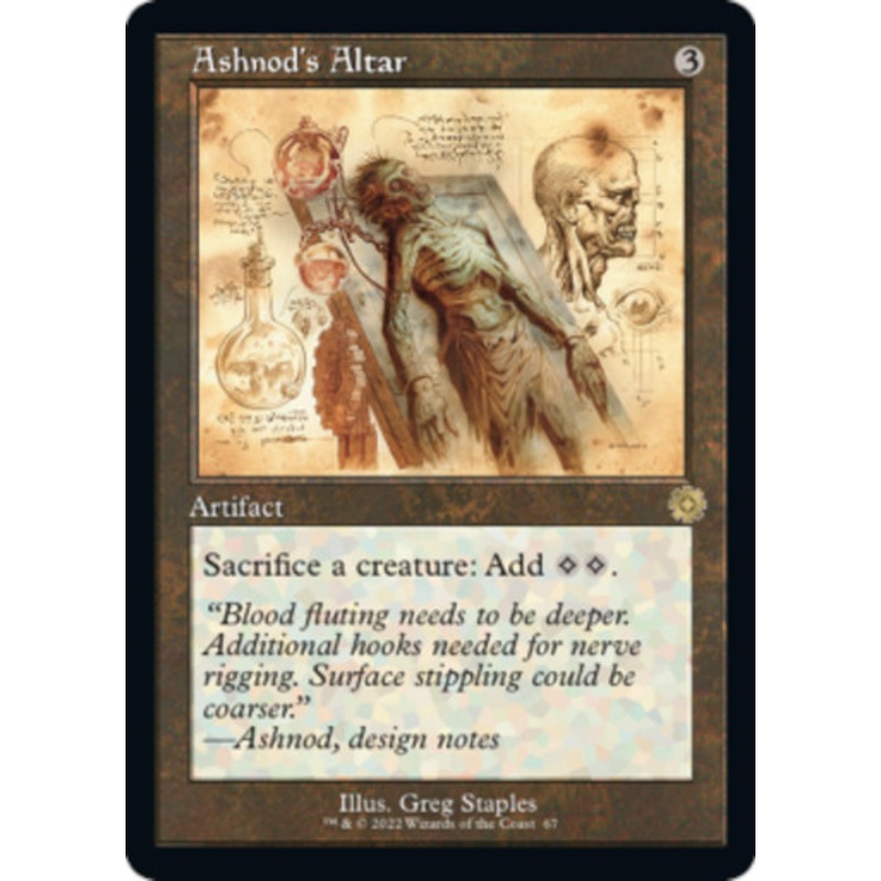 Ashnod's Altar (Schematic Art foil) | The Brothers' War Retro Artifacts