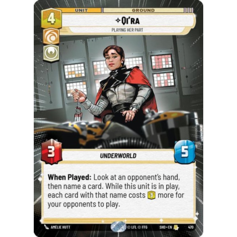 Qi'ra, Playing Her Part (Hyperspace Frame)