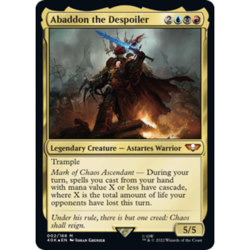 Abaddon the Despoiler (Surge Foil Display Commander) | Universes Beyond: Warhammer 40000