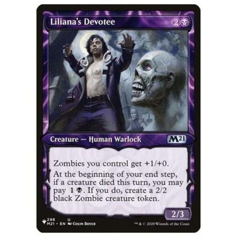 Liliana's Devotee (Showcase Frame) (The List Reprint) | Core Set 2021
