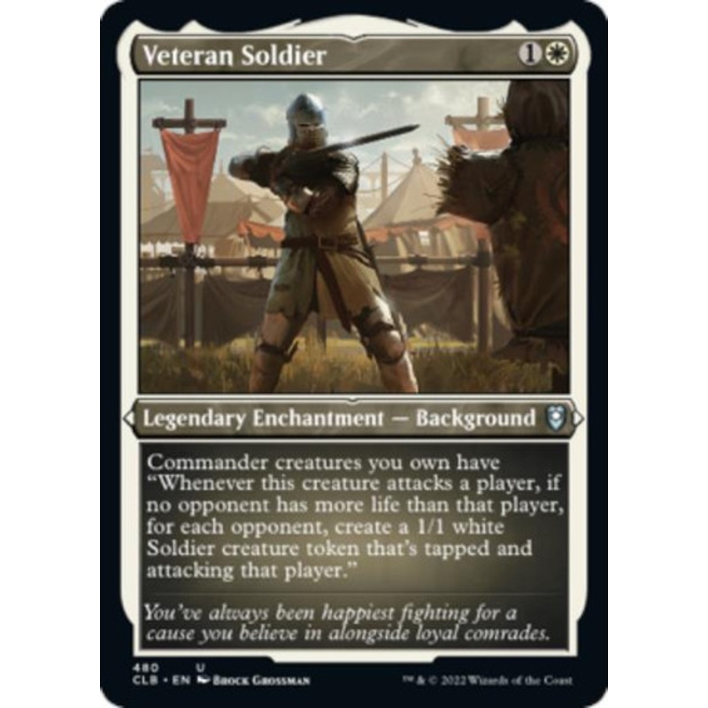 Veteran Soldier (Etched foil) | Commander Legends: Battle for Baldur's Gate