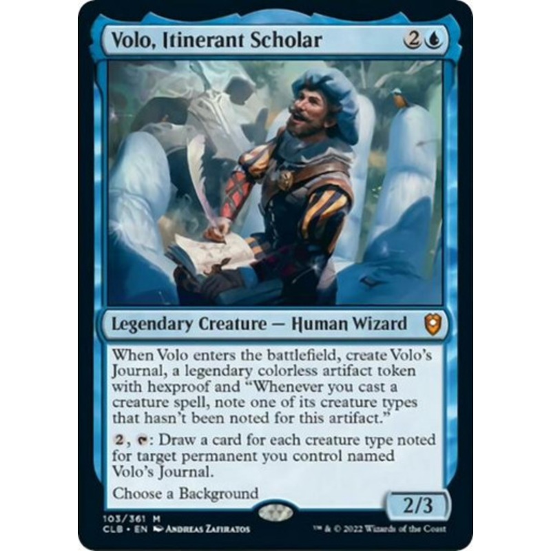 Volo, Itinerant Scholar (foil) | Commander Legends: Battle for Baldur's Gate
