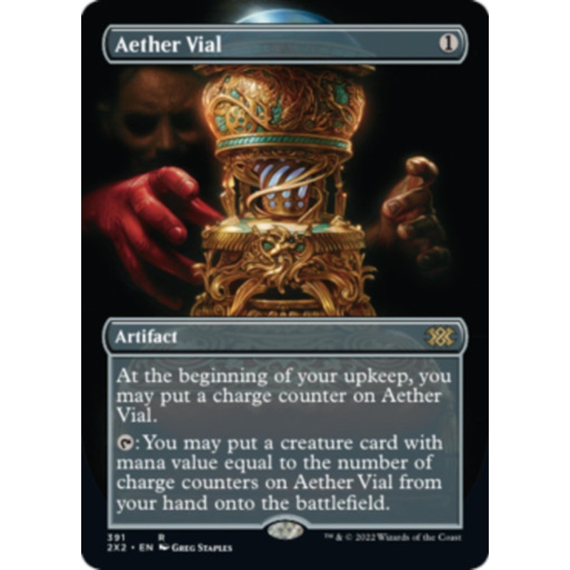 Aether Vial (Borderless Art) | Double Masters 2022