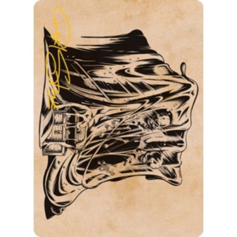 Adventures in the Forgotten Realms Art Card: Gelatinous Cube #71 (Gold Signature)
